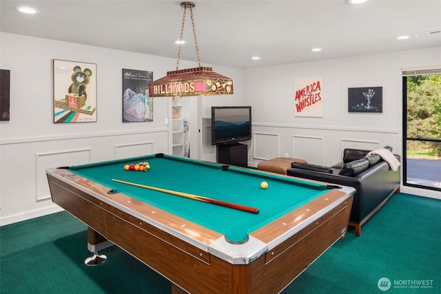 12 Columbia Ky, Bellevue, WA 98006 - rec room with carpet floors, billiards, and recessed lighting