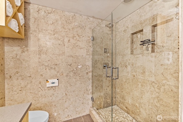 3834 175th Ave NE Unit 101, Redmond, WA 98052 - bathroom featuring a shower stall and vanity