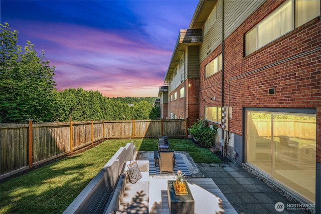 3834 175th Ave NE Unit 101, Redmond, WA 98052 - fenced backyard with an outdoor living space and a patio