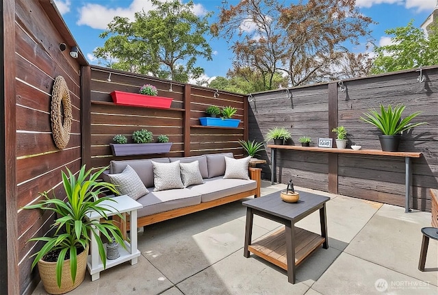 5028 Delridge Way SW Unit C, Seattle, WA 98106 - fenced backyard featuring an outdoor hangout area and a patio area