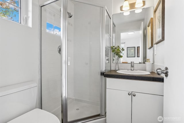 5028 Delridge Way SW Unit C, Seattle, WA 98106 - full bathroom with vanity and a shower stall