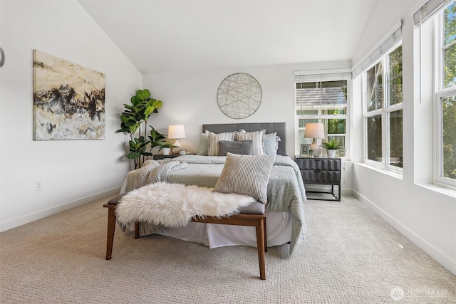 5028 Delridge Way SW Unit C, Seattle, WA 98106 - carpeted bedroom with lofted ceiling and multiple windows