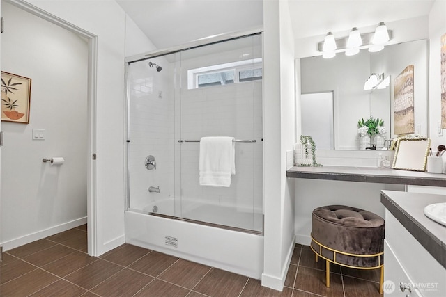 5028 Delridge Way SW Unit C, Seattle, WA 98106 - full bath with vanity and shower / bath combination with glass door