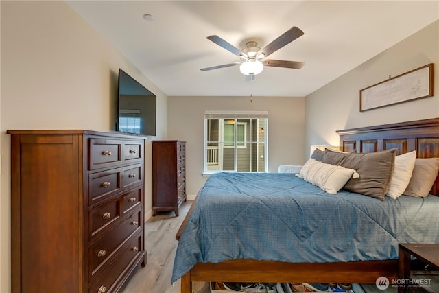 8323 E Gilman Ave, Arlington, WA 98223 - bedroom with light wood finished floors and ceiling fan