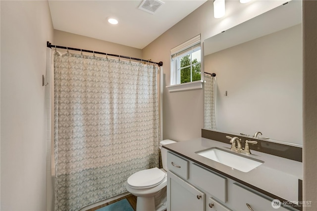 8323 E Gilman Ave, Arlington, WA 98223 - bathroom featuring toilet, vanity, and shower / bath combo