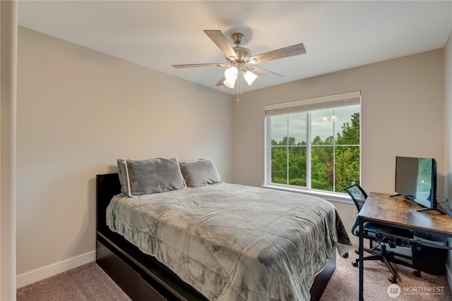 8323 E Gilman Ave, Arlington, WA 98223 - bedroom with carpet, baseboards, and a ceiling fan
