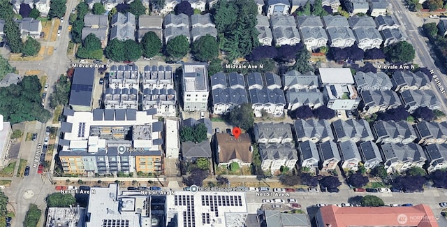 8530 Nesbit Ave N, Seattle, WA 98103 - aerial view of property and surrounding area with nearby suburban area