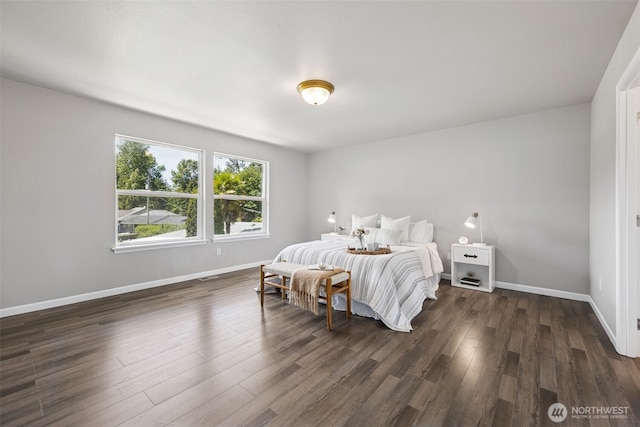 18216 80th Ave E, Puyallup, WA 98375 - bedroom featuring baseboards and dark wood-style flooring