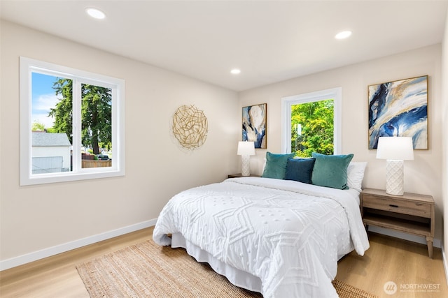 4022 N 19th St, Tacoma, WA 98406 - bedroom featuring light wood finished floors, baseboards, and recessed lighting