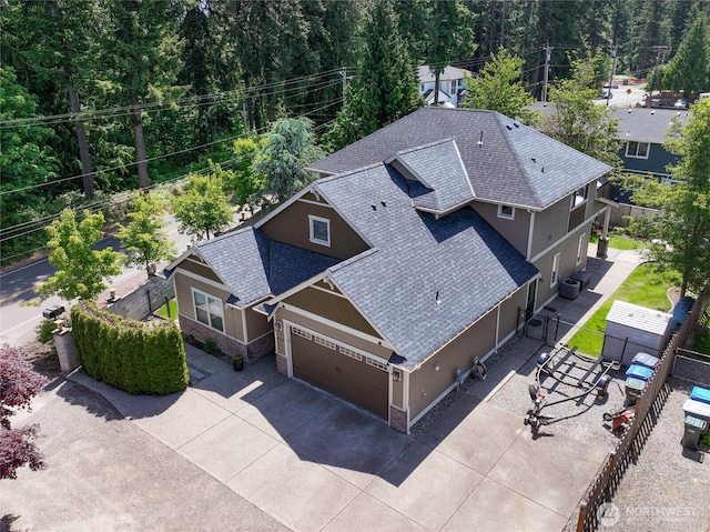 6214 207th Ave E, Bonney Lake, WA 98391 - view from above of property with a heavily wooded area