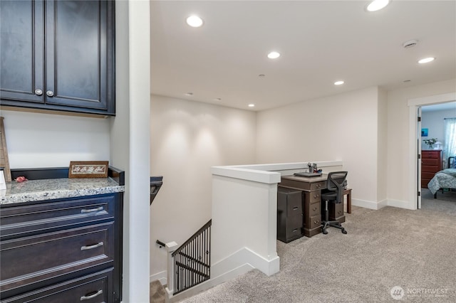 6214 207th Ave E, Bonney Lake, WA 98391 - office featuring light colored carpet, recessed lighting, and baseboards