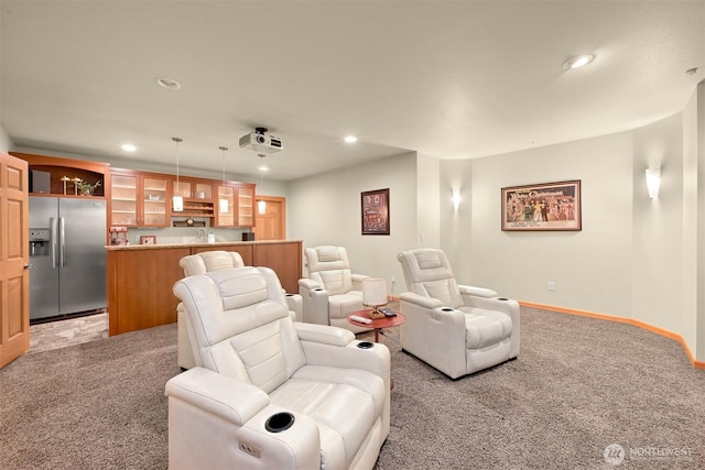 8795 Wood Duck Way, Blaine, WA 98230 - living room featuring light carpet and recessed lighting