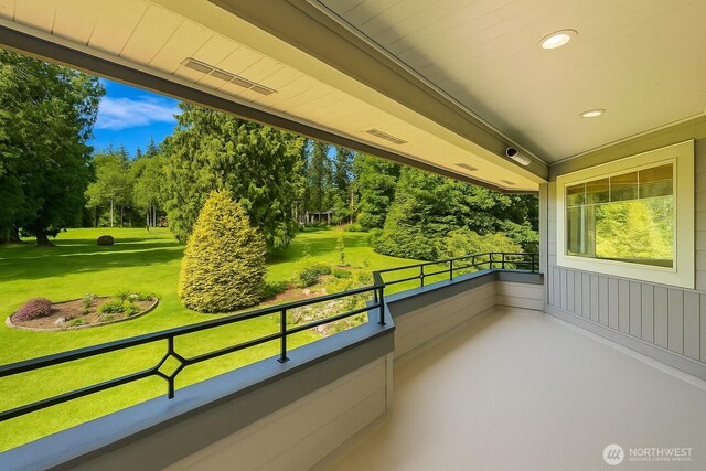8795 Wood Duck Way, Blaine, WA 98230 - balcony featuring view of scattered trees