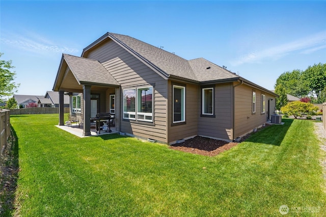 235 Champagne Way, Walla Walla, WA 99362 - rear view of house featuring a patio area, cooling unit, and roof with shingles