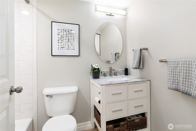 215 20th Ave E Unit 203, Seattle, WA 98112 - full bathroom with vanity, toilet, and shower / washtub combination