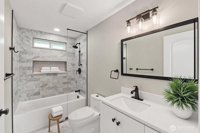 12102 19th Ct E, Edgewood, WA 98372 - full bath with vanity, toilet, and washtub / shower combination