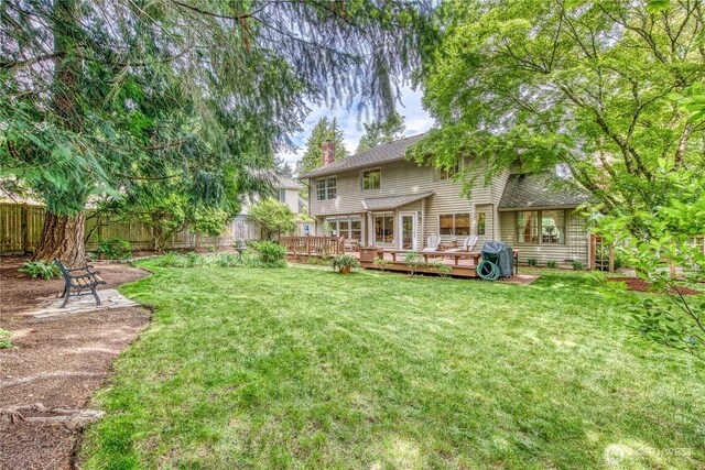 22233 NE 23rd St, Sammamish, WA 98074 - view of yard featuring a deck