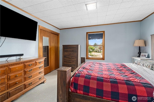 705 Old Kettle Rd, Kettle Falls, WA 99141 - bedroom with ornamental molding and light flooring