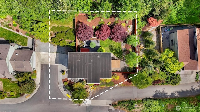 1210 Birch St, Bellingham, WA 98229 - aerial view of property and surrounding area featuring property parcel outlined