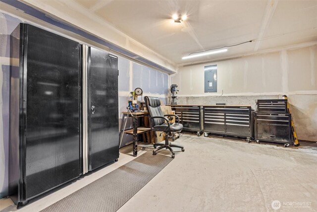 7165 27th Ave SW, Seattle, WA 98106 - misc room featuring electric panel and concrete flooring