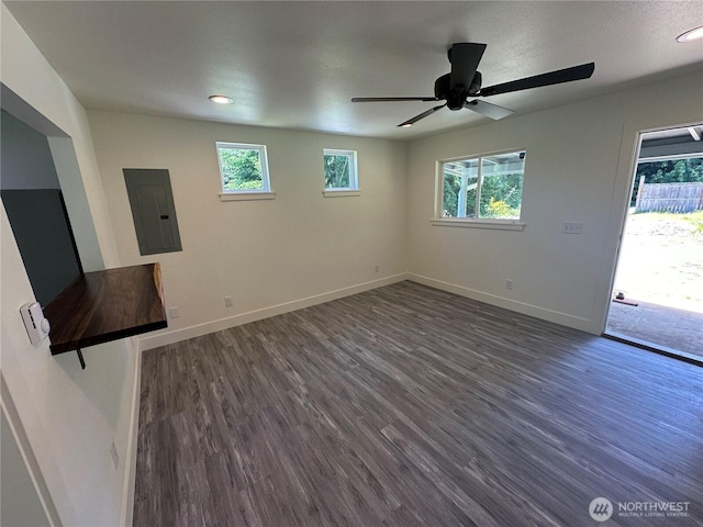 7041 E Washington St, Port Orchard, WA 98366 - empty room featuring electric panel, healthy amount of natural light, baseboards, and recessed lighting