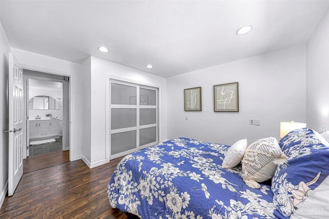 5030 155th Pl SE, Bellevue, WA 98006 - bedroom with wood finished floors and recessed lighting