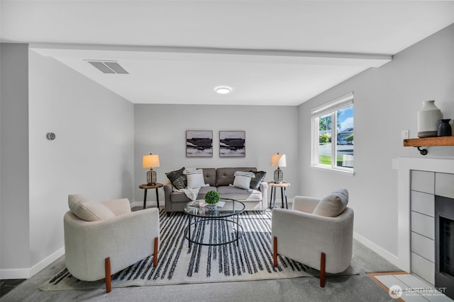 10704 25th Pl NE, Lake Stevens, WA 98258 - living room with a fireplace and baseboards