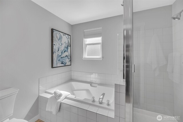 10704 25th Pl NE, Lake Stevens, WA 98258 - full bath with a shower stall, a garden tub, and toilet