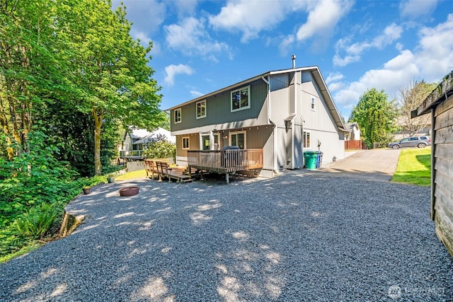 10704 25th Pl NE, Lake Stevens, WA 98258 - rear view of property featuring a wooden deck
