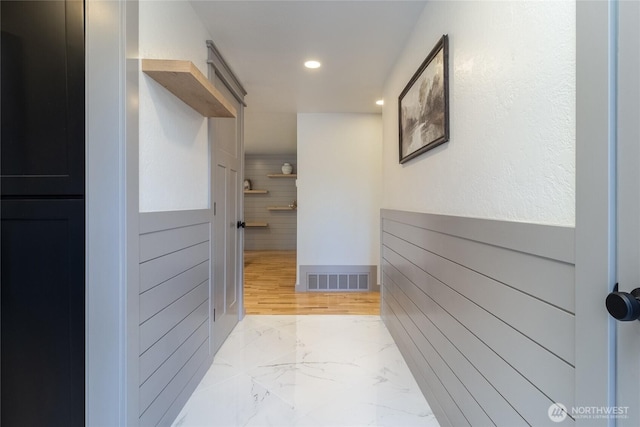 1328 Dakota St, Walla Walla, WA 99362 - hallway featuring recessed lighting and light marble finish floors