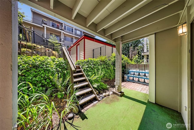 1338 Orleans St, Bellingham, WA 98229 - view of patio / terrace featuring stairs