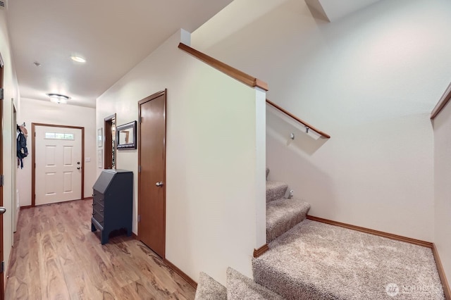 10829 19th Ave SE Unit 3C, Everett, WA 98208 - stairs with wood finished floors and baseboards