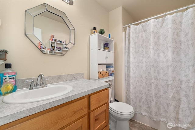 505 Herren Ave, Winlock, WA 98596 - bathroom featuring vanity, toilet, and tile patterned floors