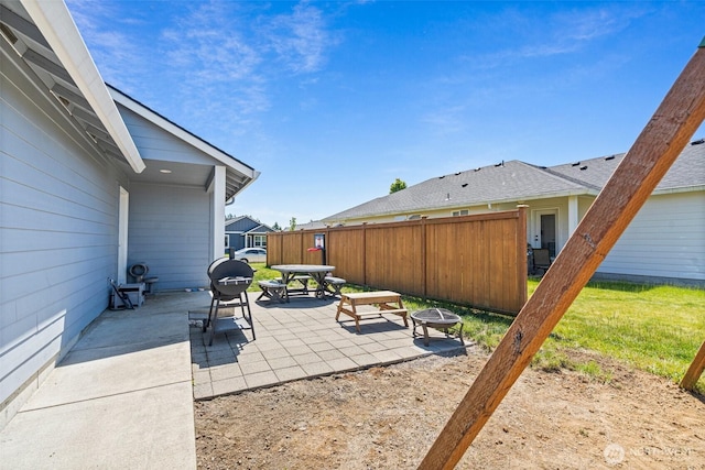 505 Herren Ave, Winlock, WA 98596 - view of patio / terrace with a fire pit and grilling area