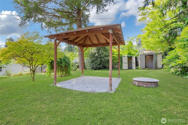 4224 Division Ave W, Bremerton, WA 98312 - view of yard with a gazebo and a patio