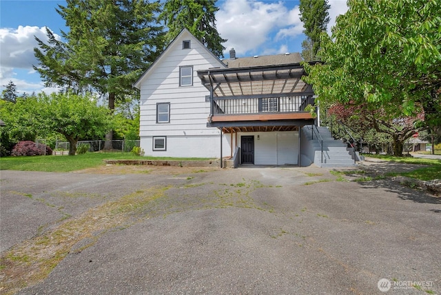 4224 Division Ave W, Bremerton, WA 98312 - back of house with stairway, a deck, and driveway