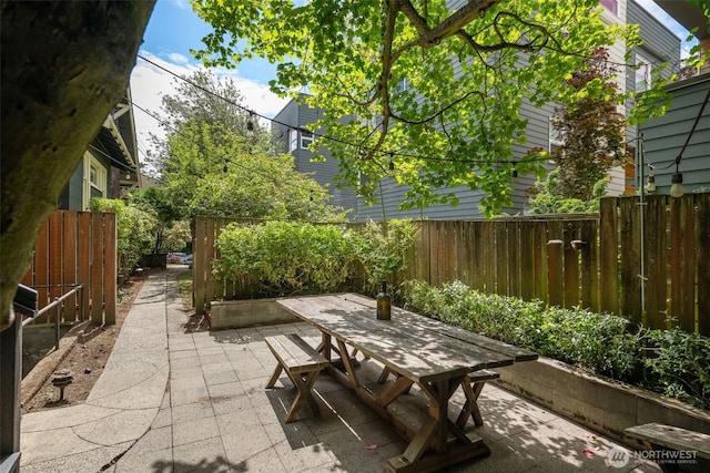 410 N 48th St, Seattle, WA 98103 - view of patio featuring outdoor dining area
