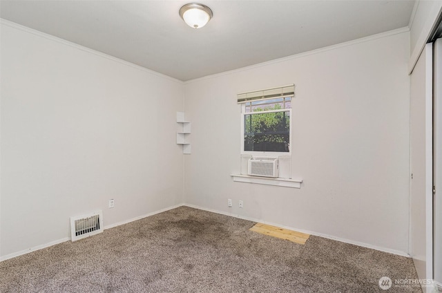 4035 A St, Tacoma, WA 98418 - carpeted empty room featuring cooling unit, crown molding, and baseboards