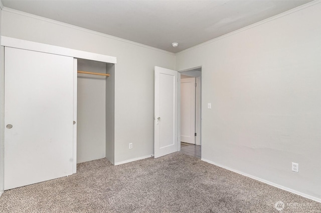 4035 A St, Tacoma, WA 98418 - unfurnished bedroom with carpet, ornamental molding, and a closet