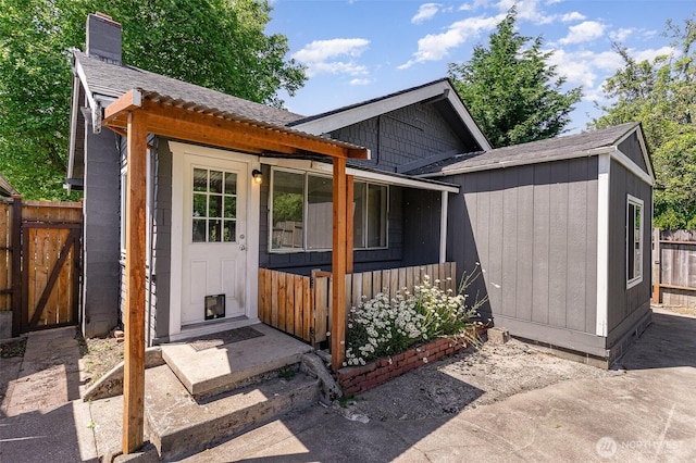 4035 A St, Tacoma, WA 98418 - view of front of property with a chimney and an outdoor structure