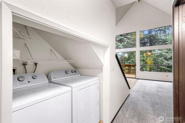 33 N Summit Dr, Bellingham, WA 98229 - washroom with washer and clothes dryer and light carpet