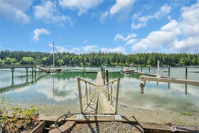 6490 NE Monte Vista Dr, Bainbridge Island, WA 98110 - dock with a forest view and a water view