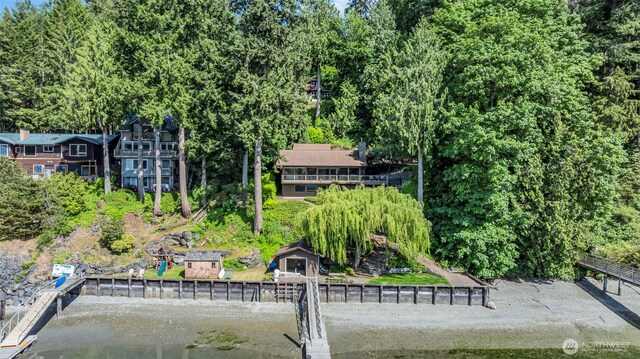 6490 NE Monte Vista Dr, Bainbridge Island, WA 98110 - bird's eye view of a large body of water