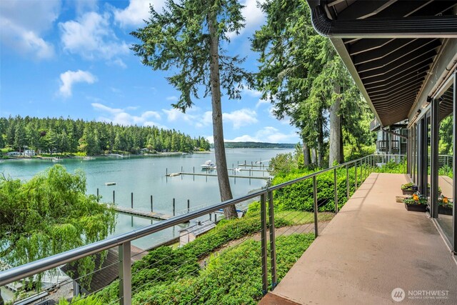 6490 NE Monte Vista Dr, Bainbridge Island, WA 98110 - water view with a dock