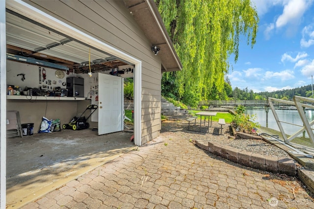 6490 NE Monte Vista Dr, Bainbridge Island, WA 98110 - view of patio with a water view