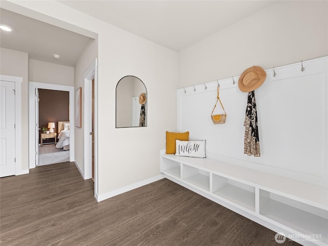 8310 115th Pl SE Unit 3, Newcastle, WA 98056 - mudroom featuring wood finished floors and baseboards