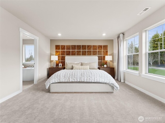8310 115th Pl SE Unit 3, Newcastle, WA 98056 - carpeted bedroom featuring baseboards and recessed lighting