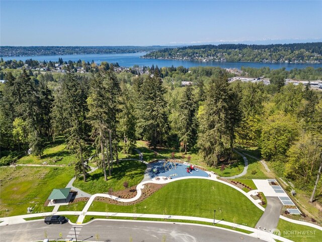 8310 115th Pl SE Unit 3, Newcastle, WA 98056 - aerial view of a large body of water and a heavily wooded area