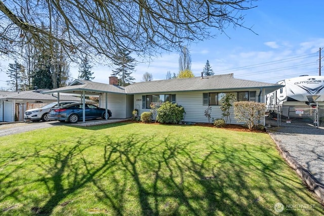 11939 SE 169th Pl, Renton, WA 98058 - ranch-style house featuring driveway and a chimney