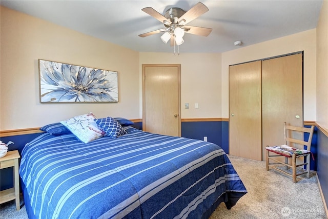 608 Harvest Rd, Bothell, WA 98012 - carpeted bedroom featuring a closet and a ceiling fan